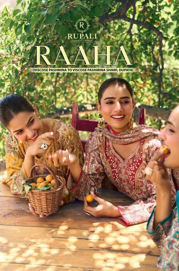 Rupali Fashion Raaha Viscose Pashmina Suit Wholesale Catalogue