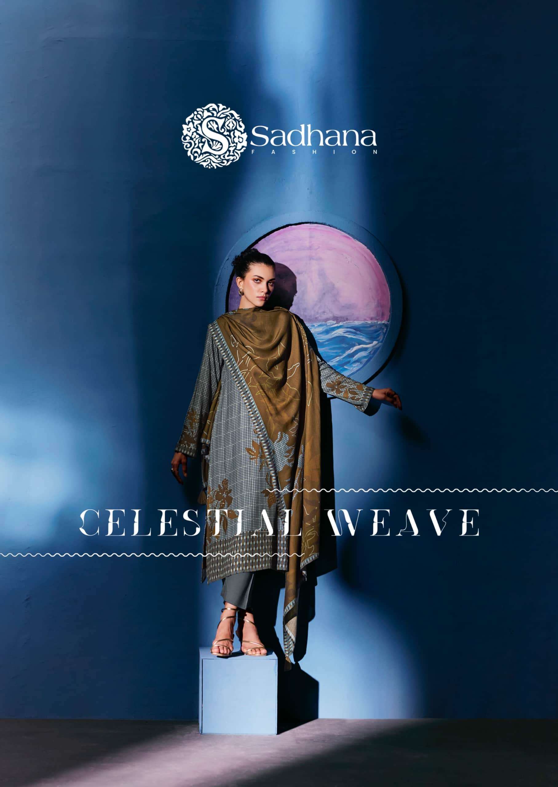 Sadhana Fashion Celestial Weave Pashmina Collection Wholesale Catalogue Original Maajisa Fashion Surat