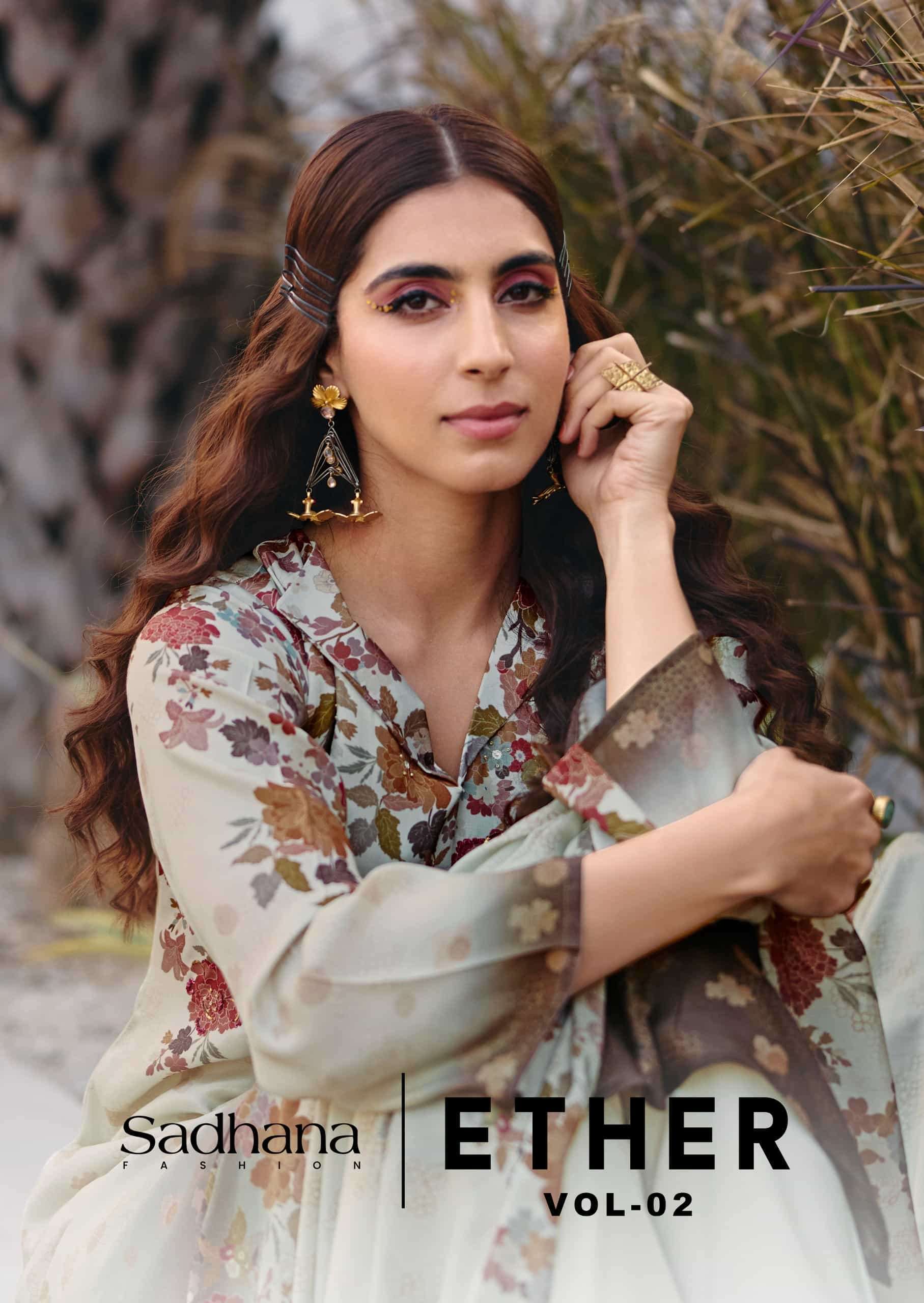 Sadhana Fashion Ether Vol 2 Pashmina Suit Wholesale Catalogue