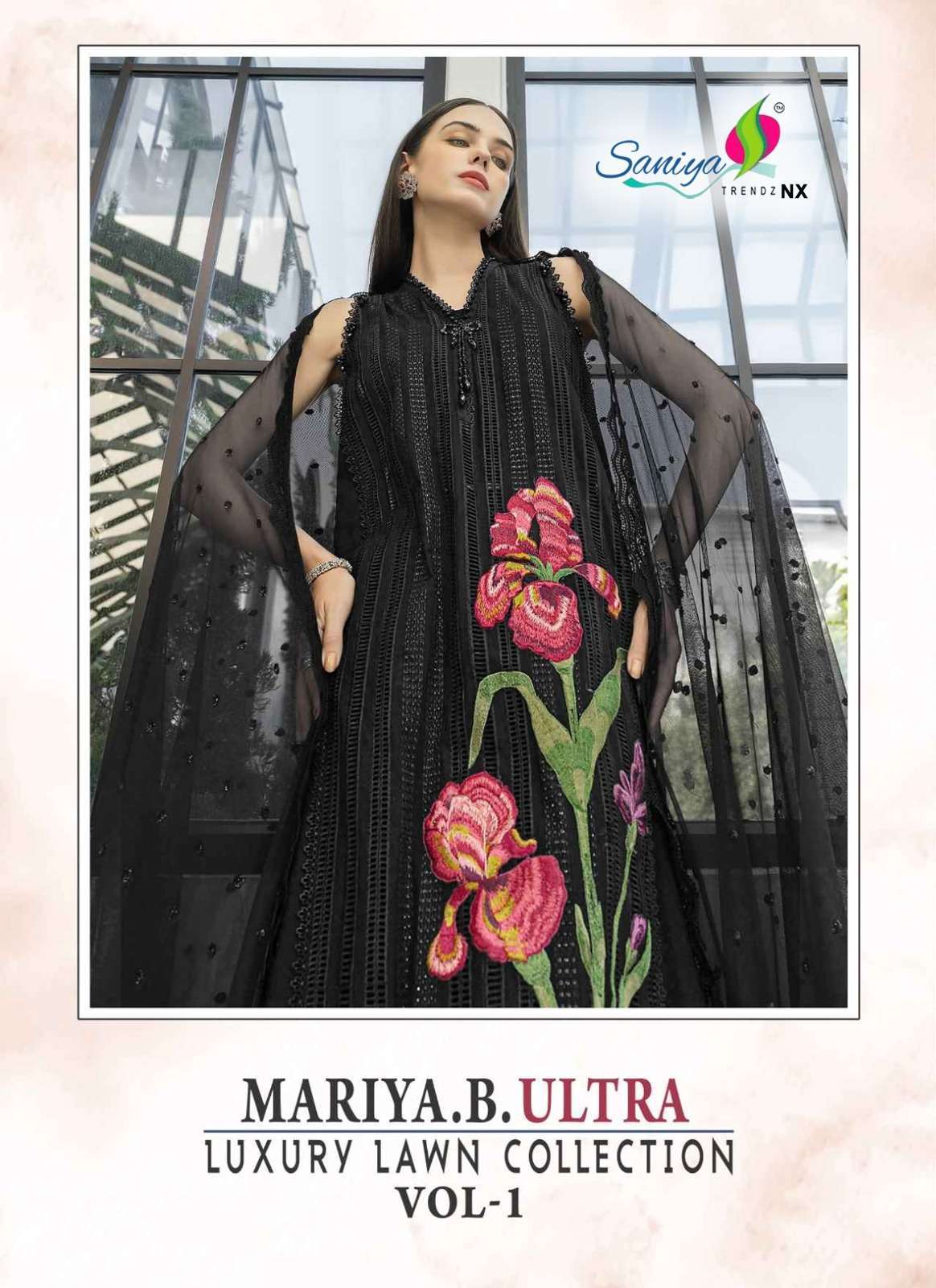 SANIYA TRENDZ 1001 TO 1002 EMBROIDERED COTTON PAKISTANI DRESS WHOLESALER 
