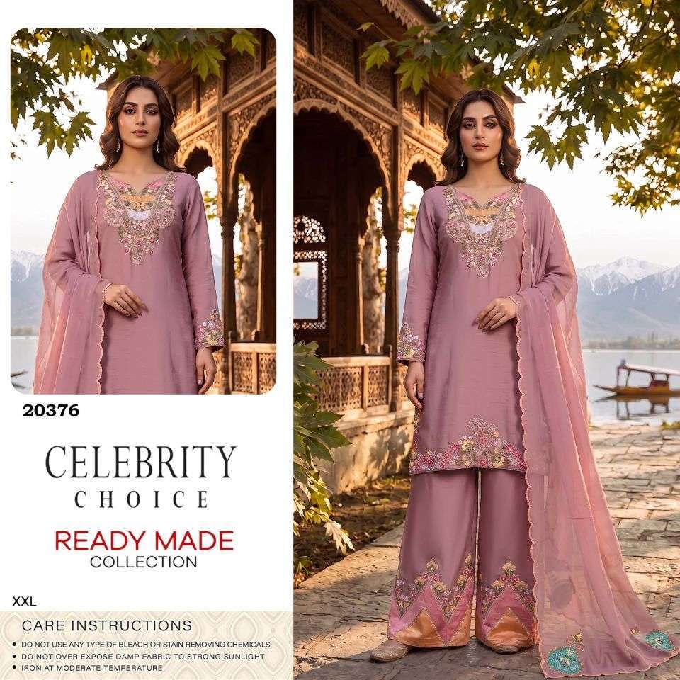 SHREE FAB 20376 FANCY WORK CORDING WORK READYMADE 3 PCS SET WHOLESALER 