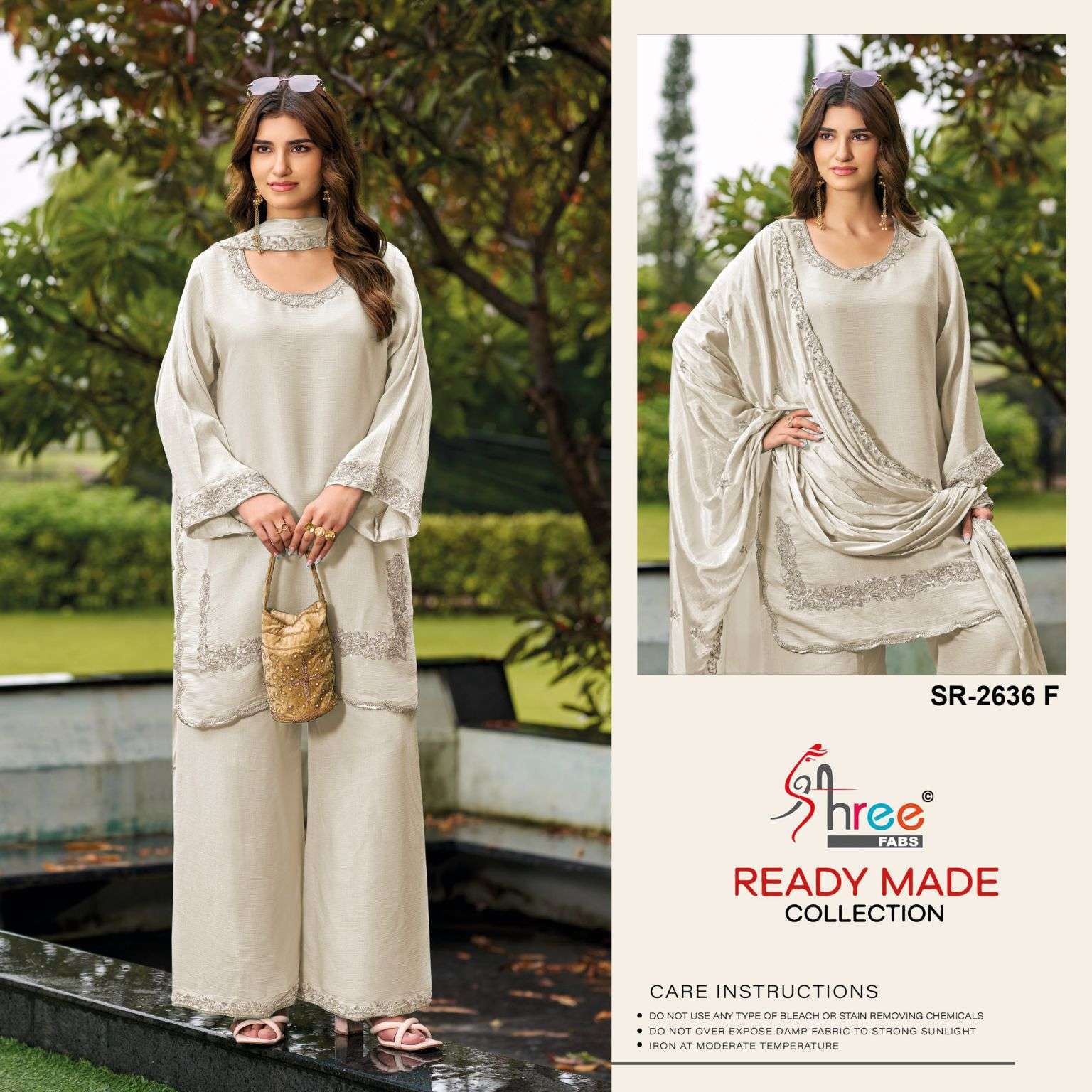 SHREE FAB 2636 COLORS READYMADE 3 PCS SET WHOLESALER BEST RATE DEALER 