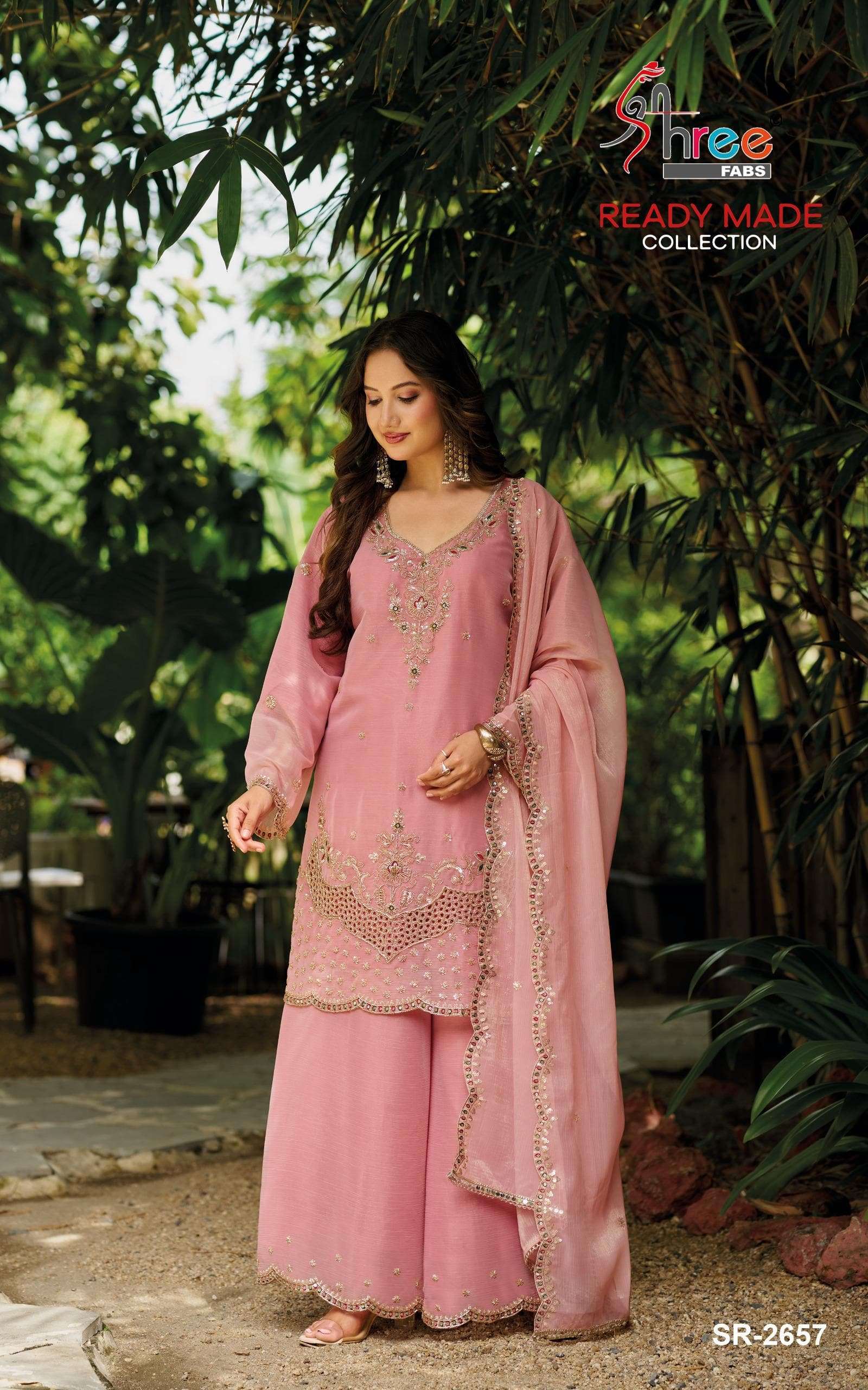 SHREE FAB 2657 SILK WITH CUT WORK READYMADE PAKISTANI COLLECTION BEST RATE 