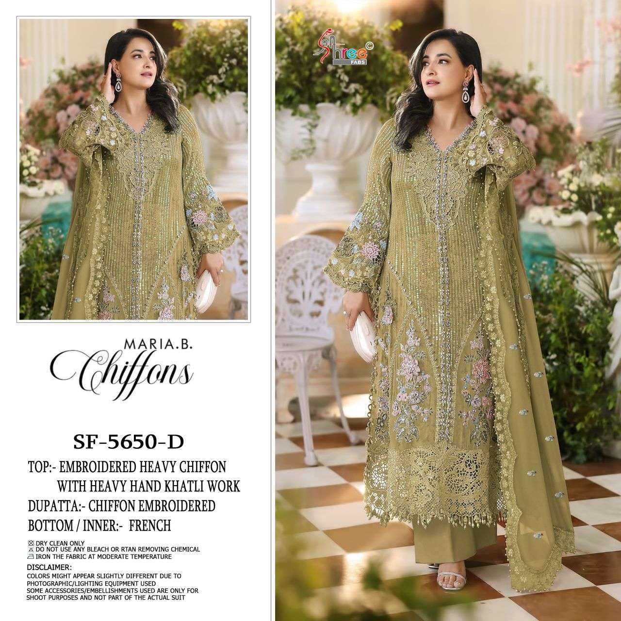 Shree Fabs 5650 Hand Khatli Work Chiffon Suit Wholesale Catalogue