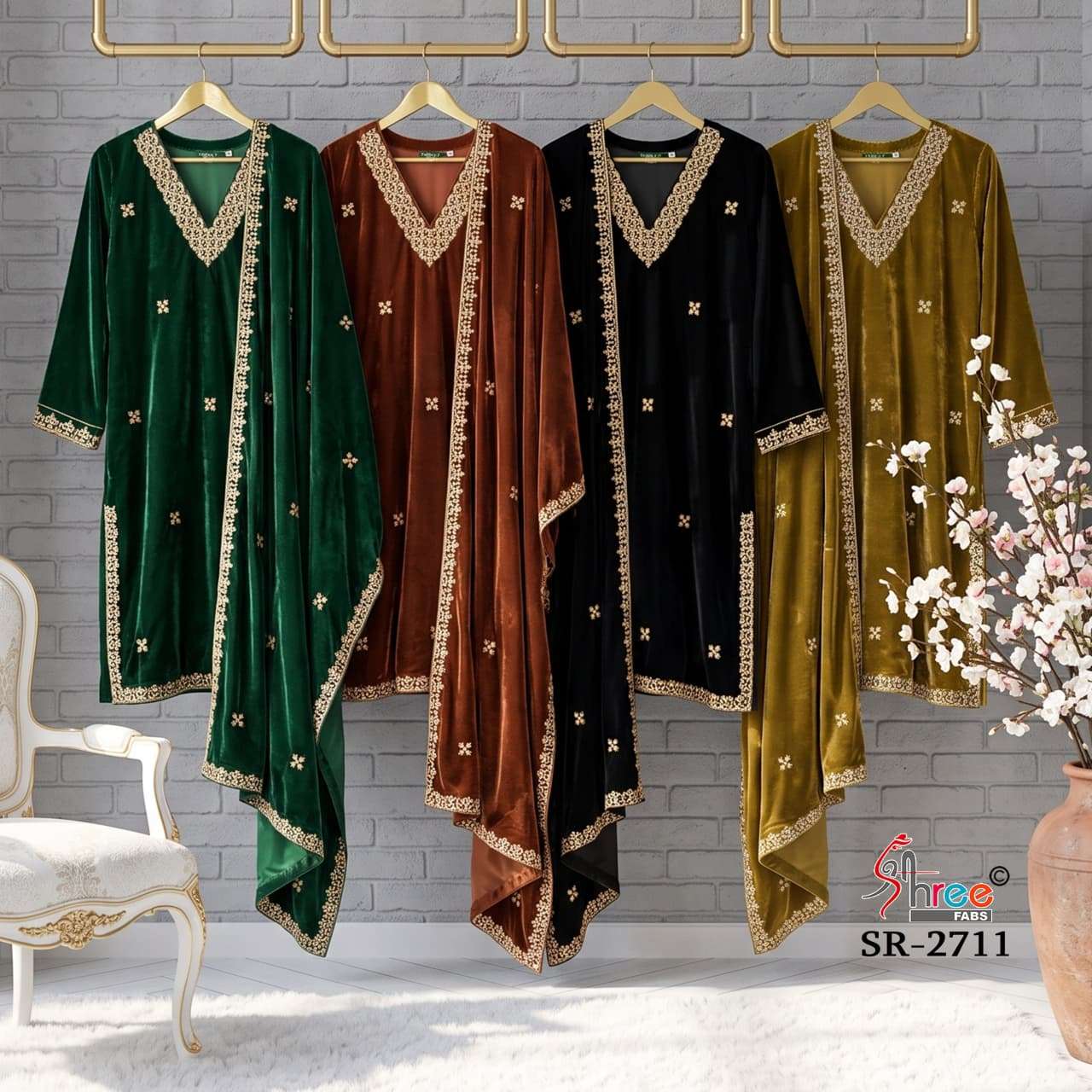 Shree Fabs DN 2711 Readymade Winter Velvet Collection Wholesale Catalogue