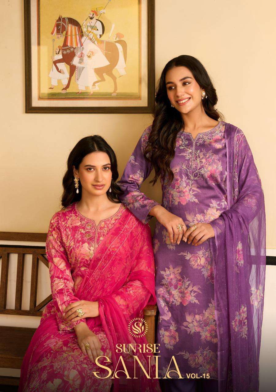 Sunrise Sanya Volume 5 Jam Cotton Designer Suits Catalog
