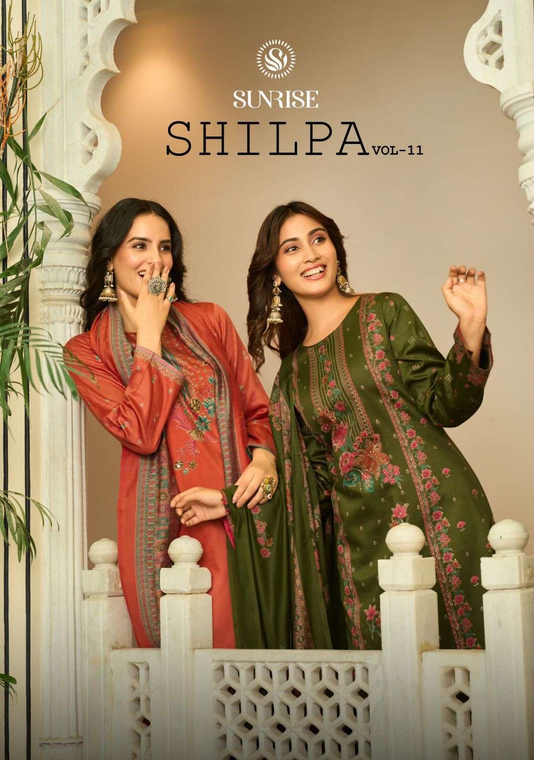 Sunrise Shilpa Vol 11Capsule Foil Print Kurti Pant Dupatta Wholesale Collection