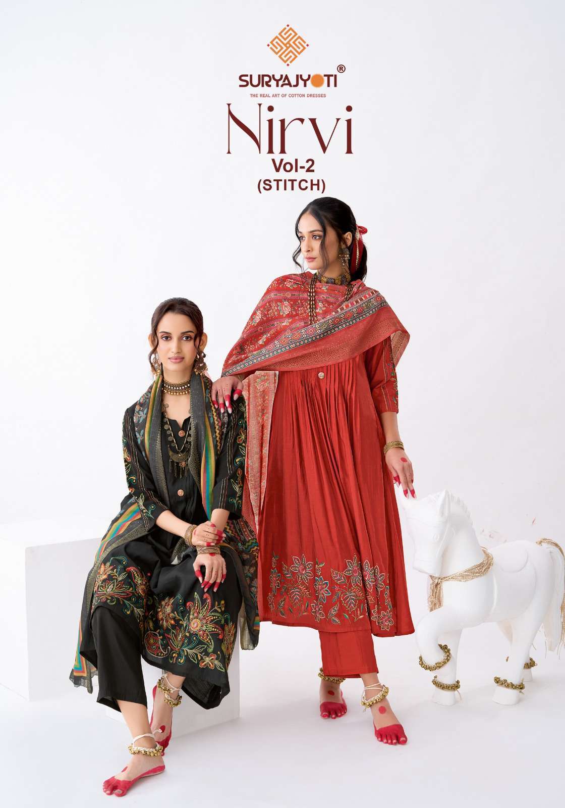 Suryajyoti Nirvi Vol 2 Latest Anarkali Style Wholesale Catalogue
