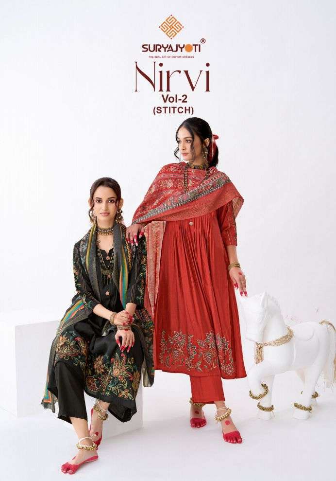 Suryajyoti Nirvi Vol-2 Modal Silk Dress Material Wholesale