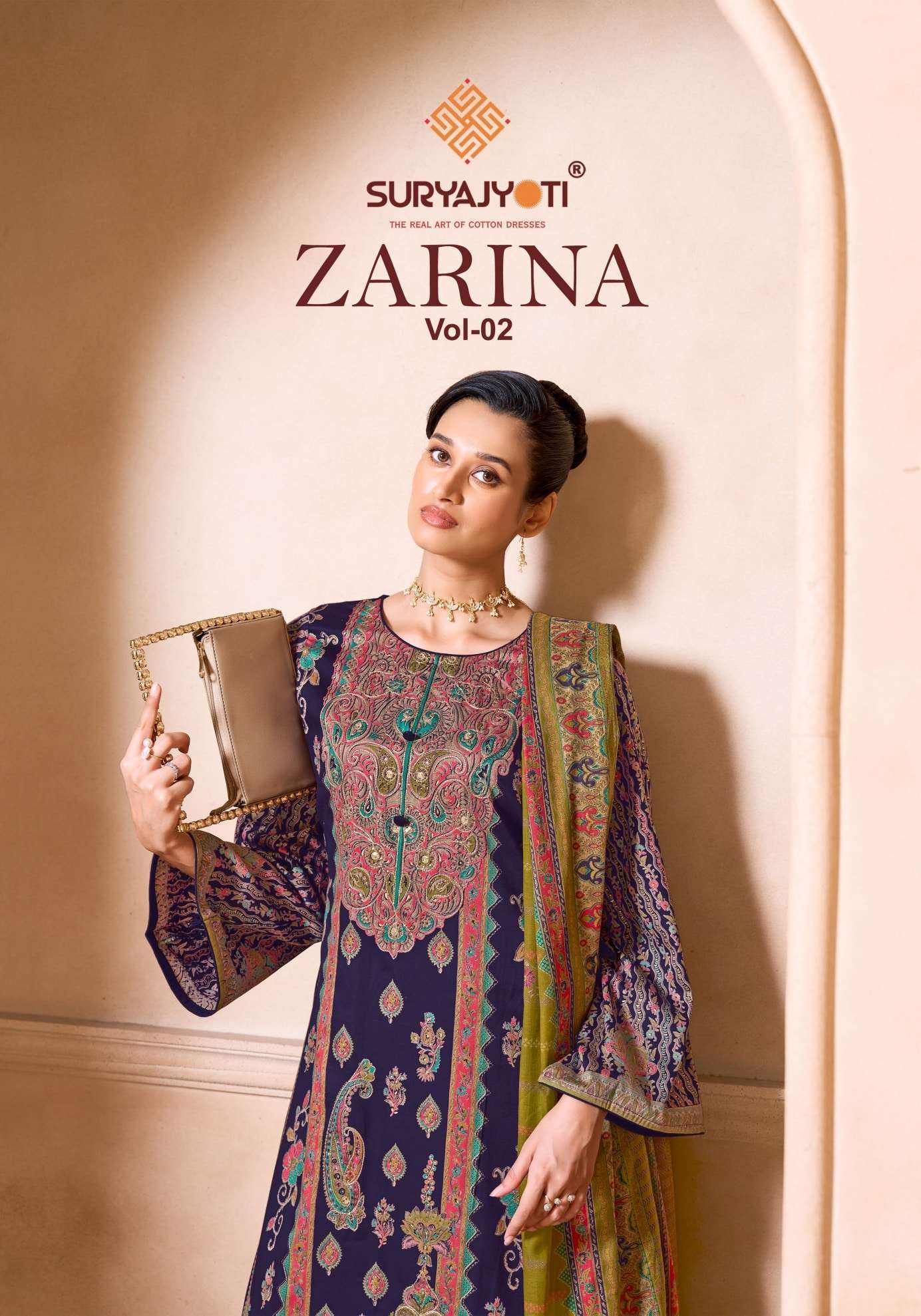 SURYAJYOTI ZARINA VOL 2 JAAM SATIN PRINTED SUIT WHOLESALER BEST RATE DEALER 2026
