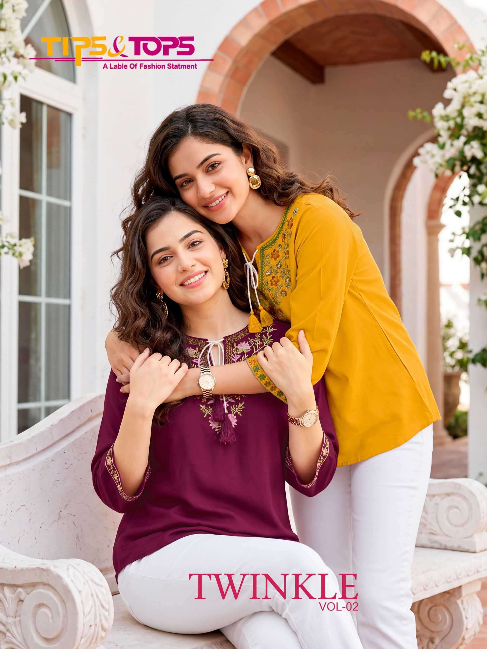 TIPS AND TOPS TWINKLE VOL 2 RAYON SHORT KURTI COLLECTION 2026