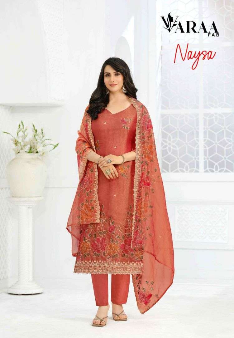 Varaa Fab Naysa Silk Crush Salwar Suit Wholesale - 4 Pcs Set - Rate 1480