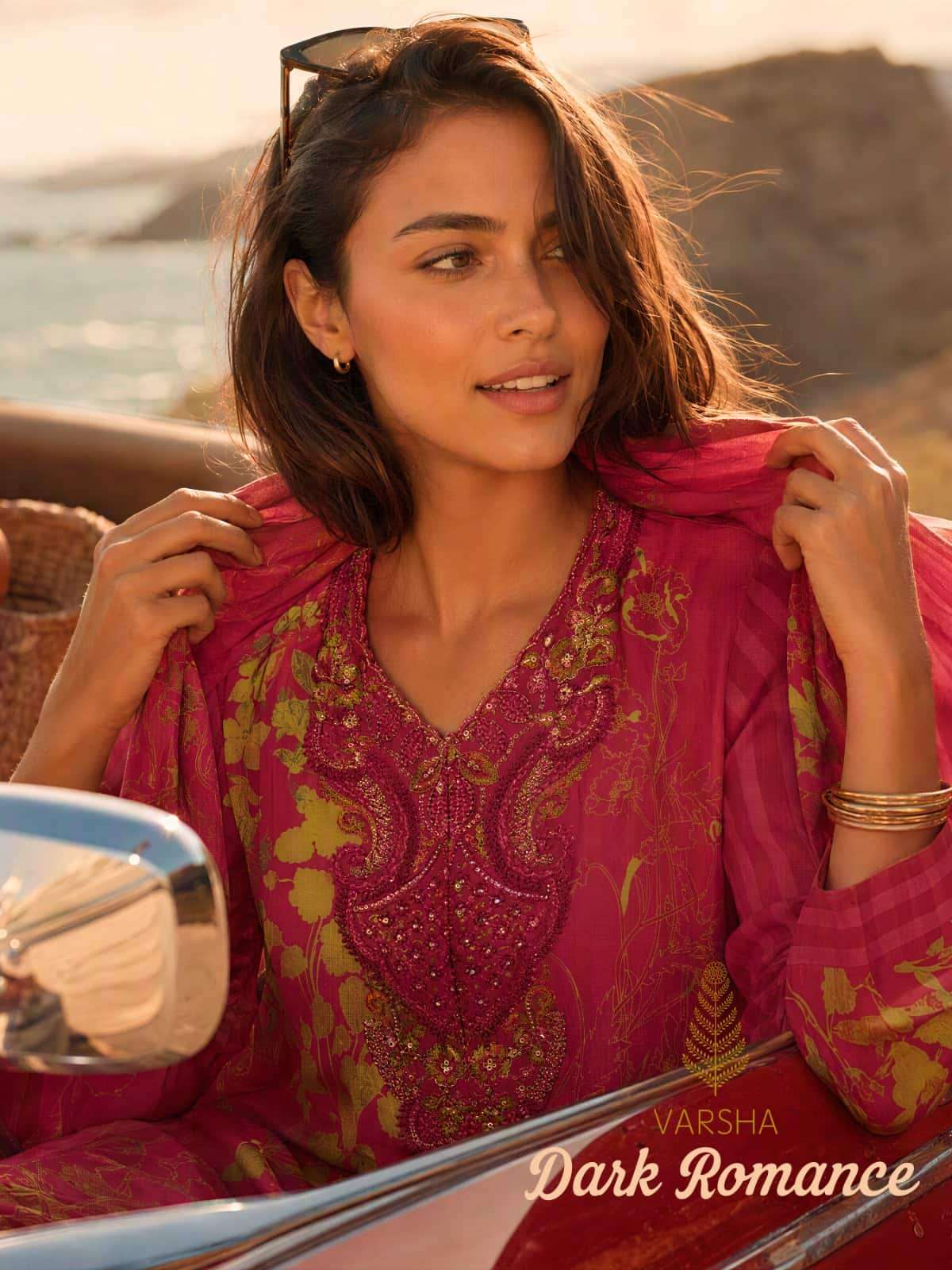 Varsha Dark Romance Designer Winter Collection Pashmina Suit Wholesale Catalogue