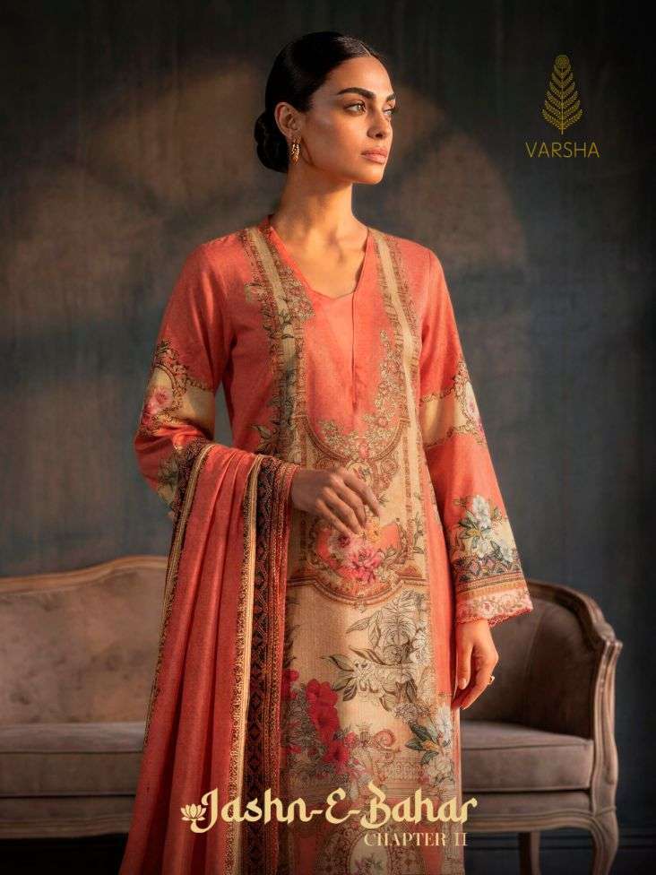 VARSHA FASHION JASHN E BAHAR CHAPTER VOL 2 VISCOSE MUSLIN SALWER KAMEEZ BEST RATE 