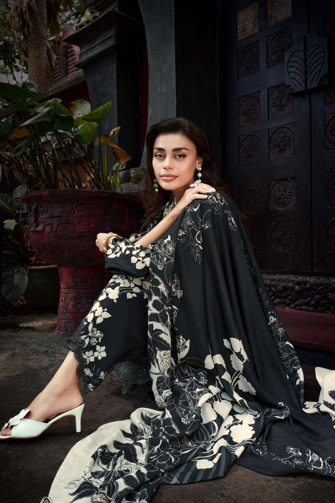 Varsha Noir Edit Latest Designs Pashmina Wholesale Catalogue