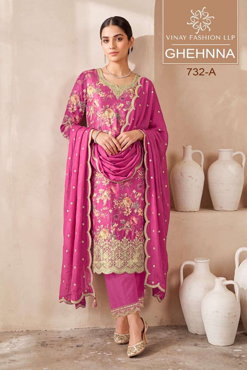 VINAY FASHION GEHNNA CHINON PARTY WEAR SUIT WHOLESALER BEST RATE 2026