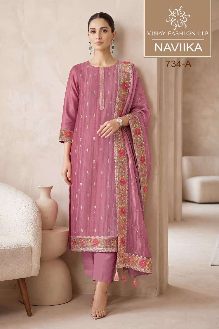 VINAY FASHION NAVIKA THREAD EMBROIDERD SALWER KAMEEZ BEST RATE WHOLESALER 2026