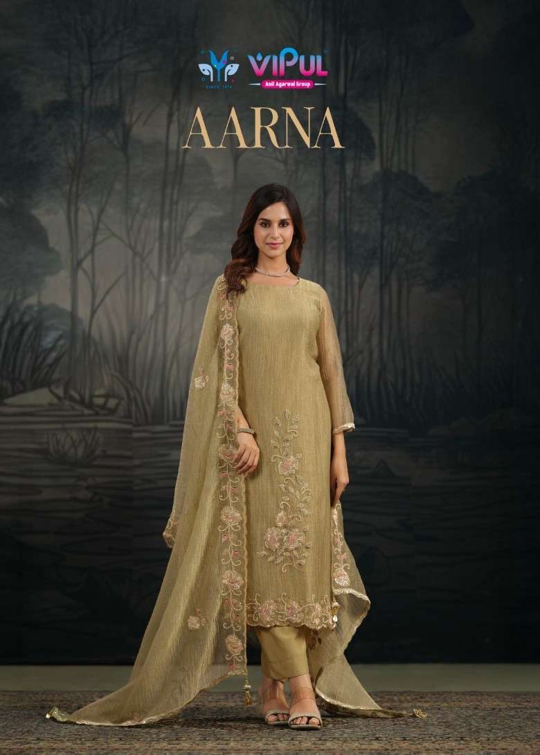 Vipul Fashion Aarna Chiffon Suit Catalog Wholesale Designer Collection
