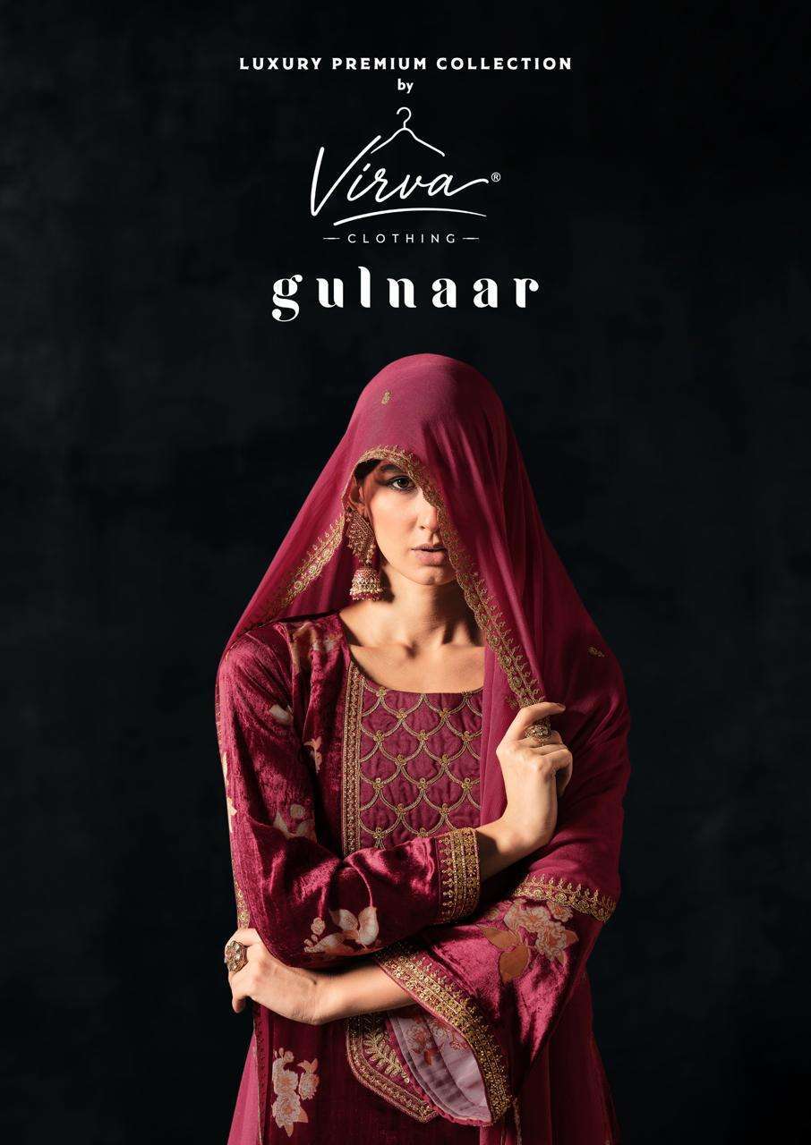 Virva Gulnaar Viscose Velvet - Original Virva Wholesale Catalog - Premium Viscose Velvet Winter Collection