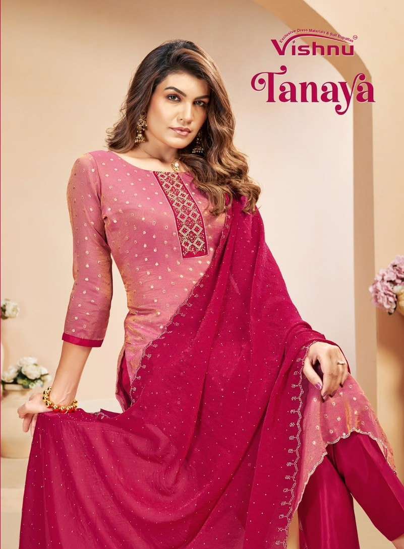 Vishnu Tanaya NC Moss Butti With Zarkan Premium Salwar Kameez Wholesale Catalogue
