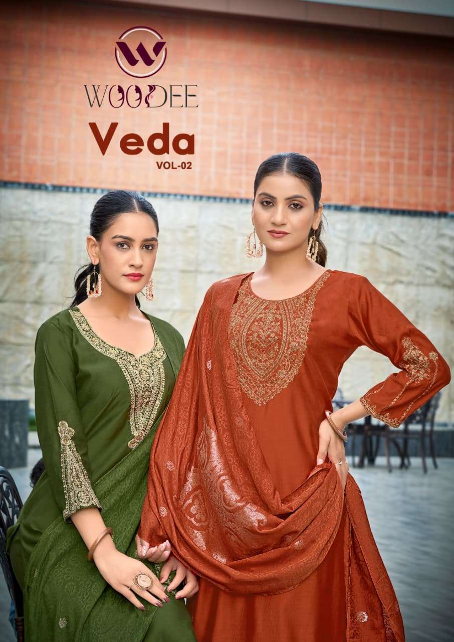 Woodee Veda Vol 2 Viscose Gadhwal Designer Saree Catalogue Wholesale Collection