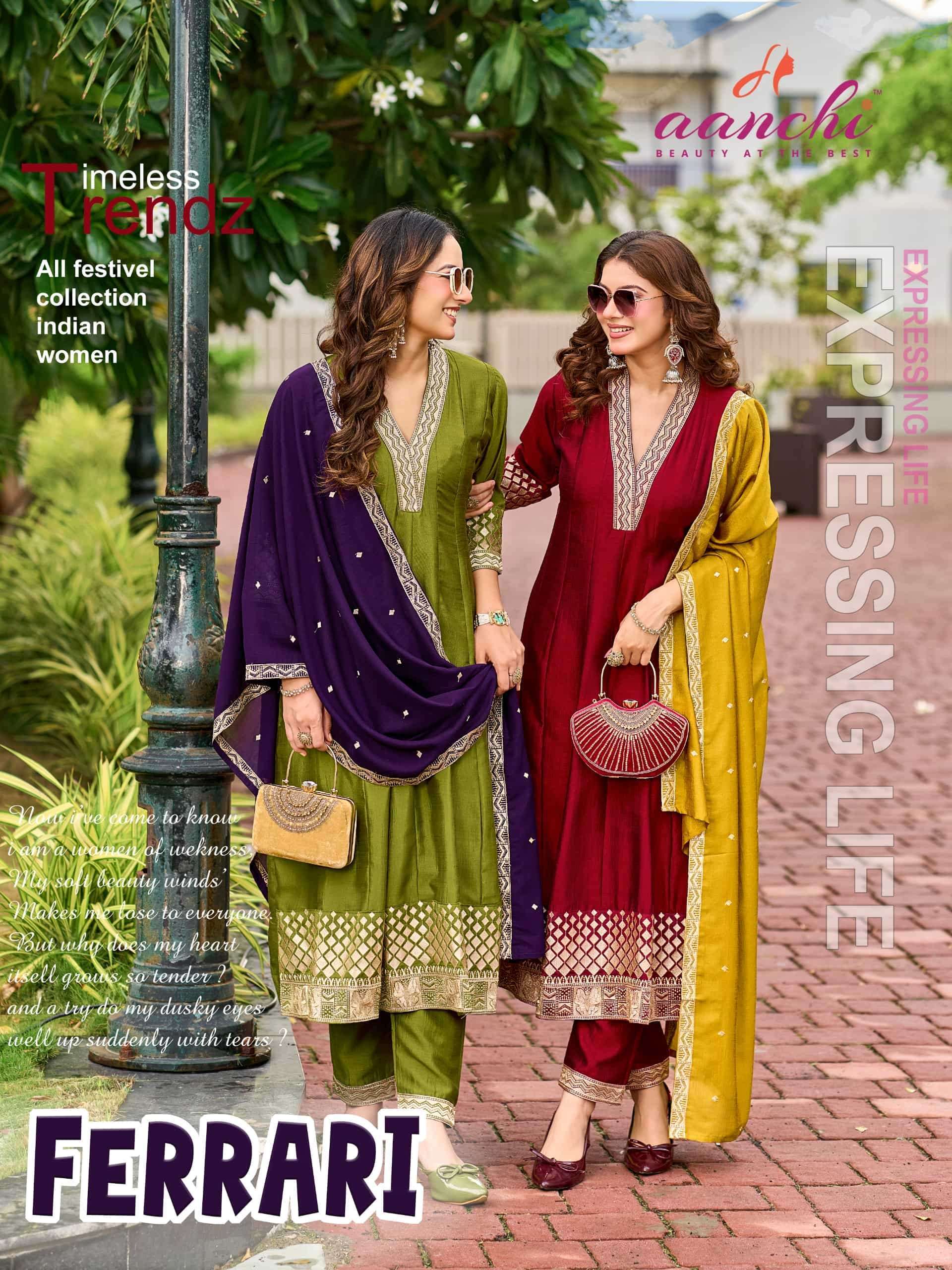 Aanchi Ferrari Premium Style 3 Piece Collection Wholesale Catalogue