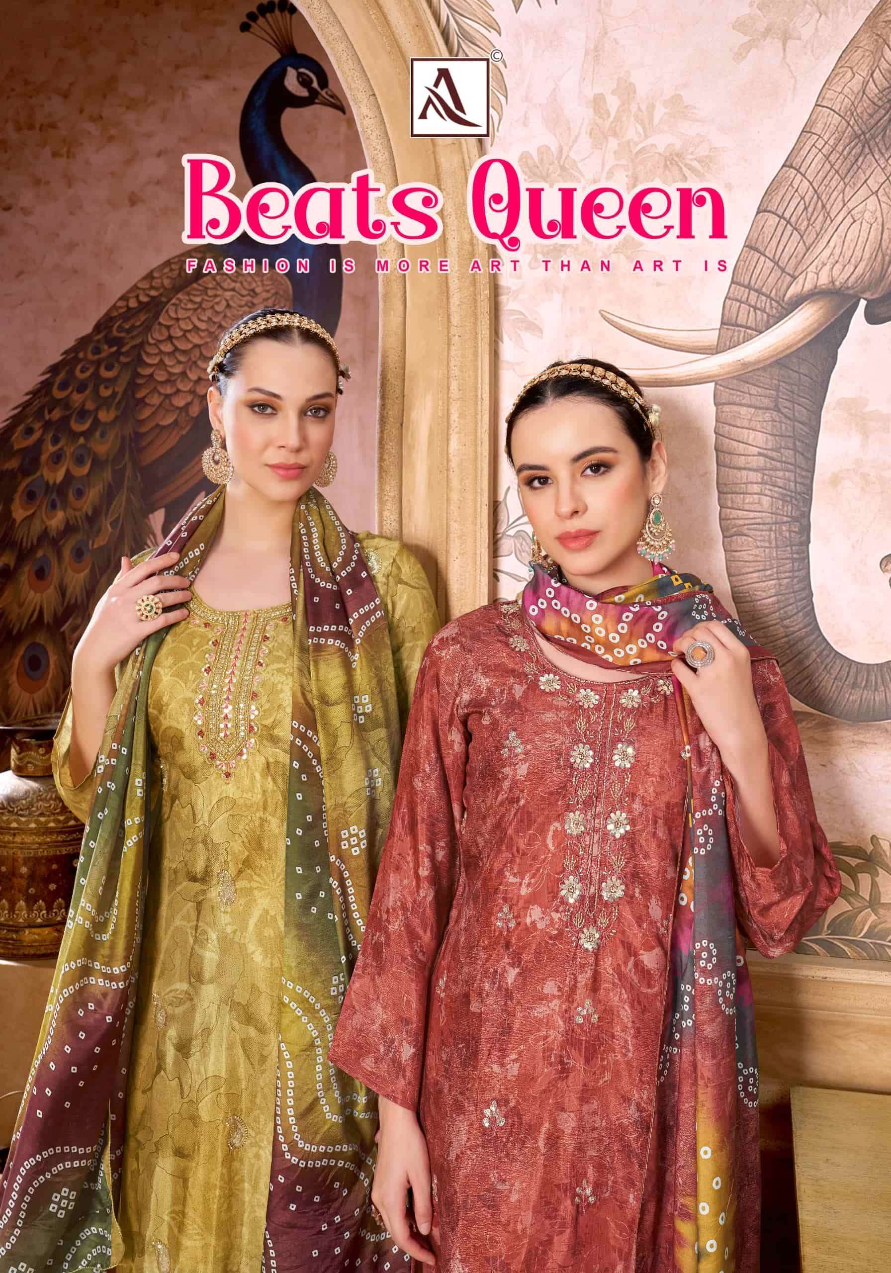 Alok suit beats queen fancy muslin salwar suit catalog wholesaler