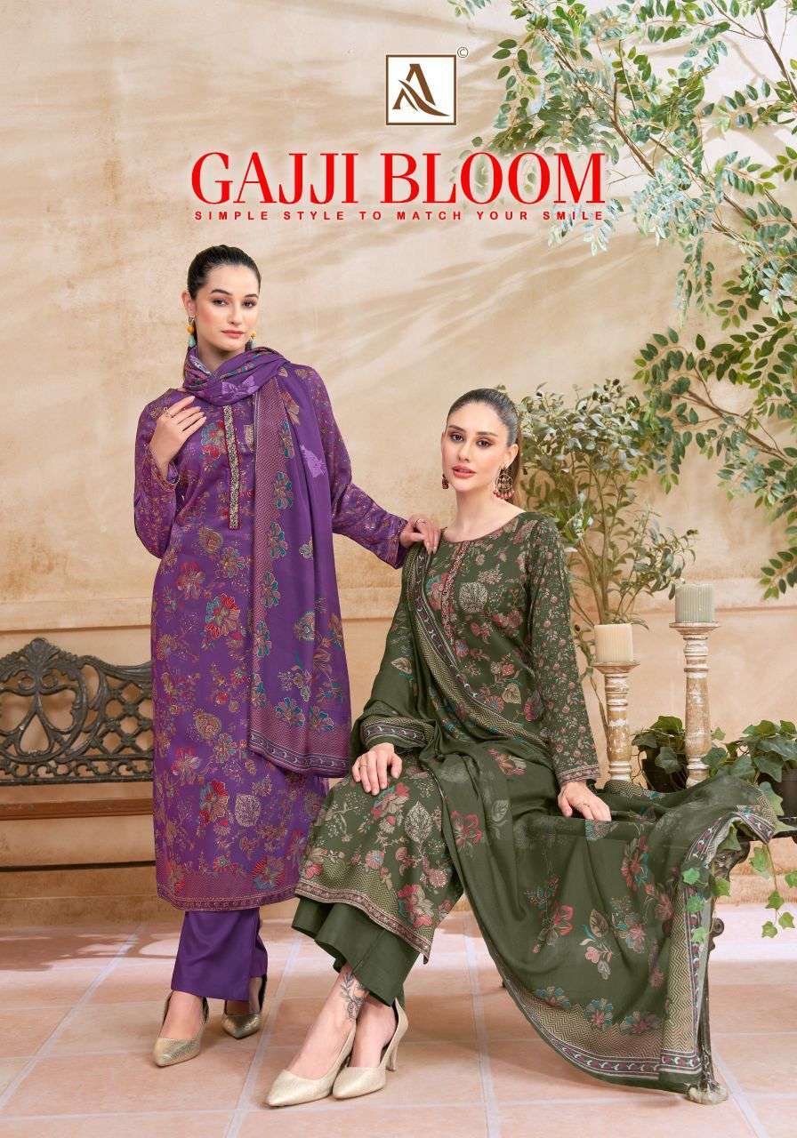 Alok Suit Gajji Bloom Gajji Embroidered Wholesale Salwar Kameez Catalogue