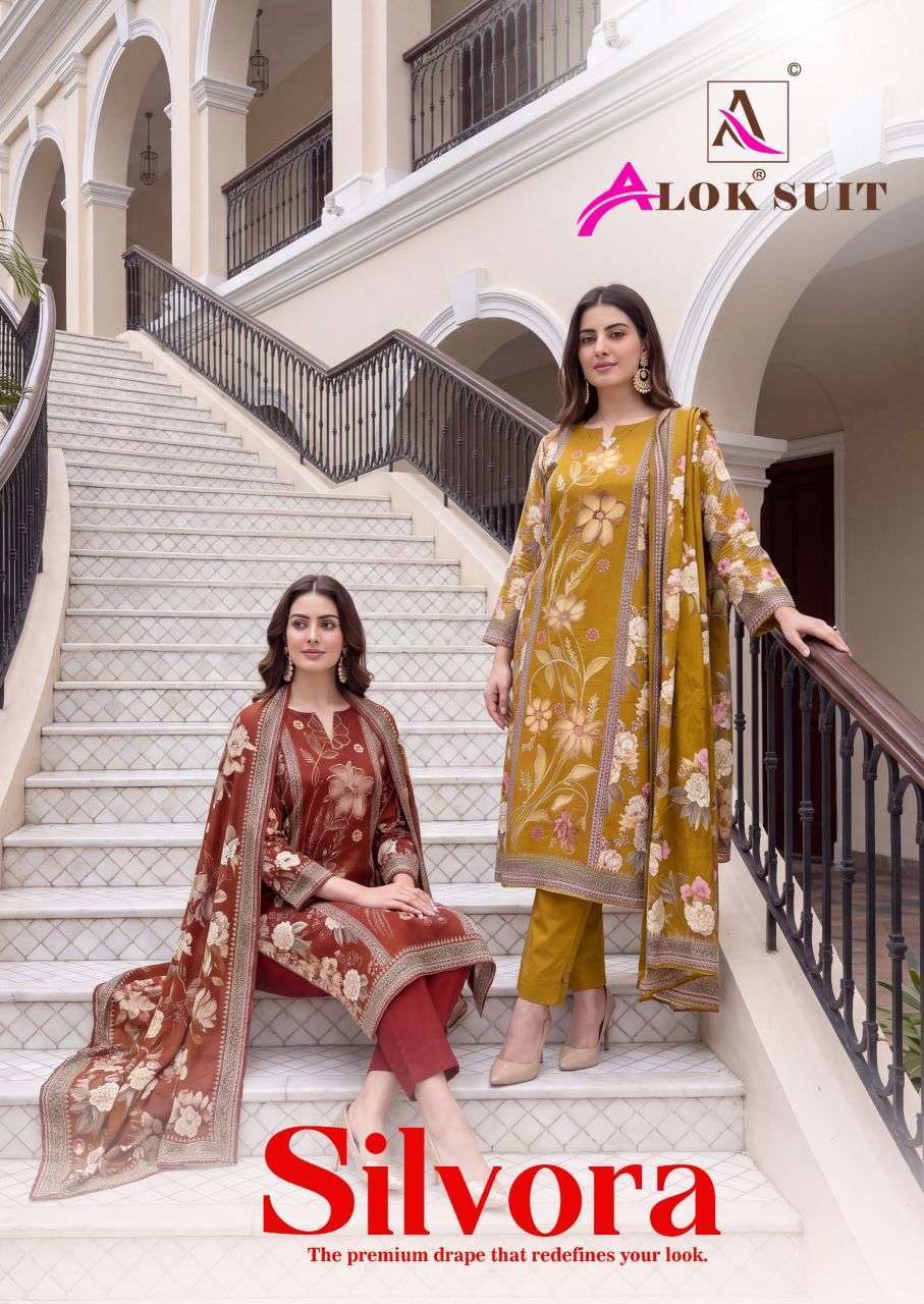 Alok suit silvora viscose muslin printed wholesale salwar kameez Wholesaler