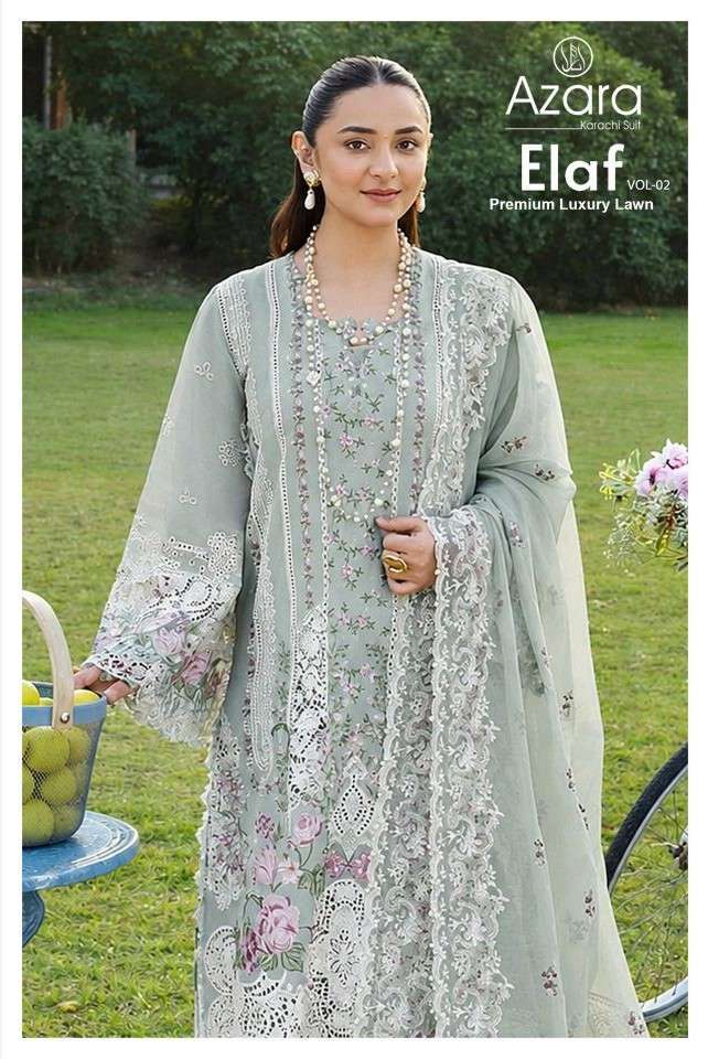 Azara Elaf Premium Vol-2 Cotton Embroidered Pakistani Suit Wholesaler In Surat