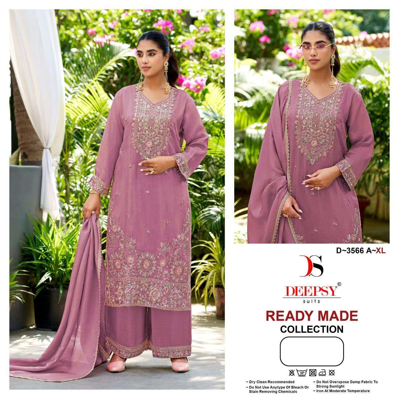 Deepsy Suit 3566 Viscose Tissue With Beads Work Readymade Wholesale Catalogue