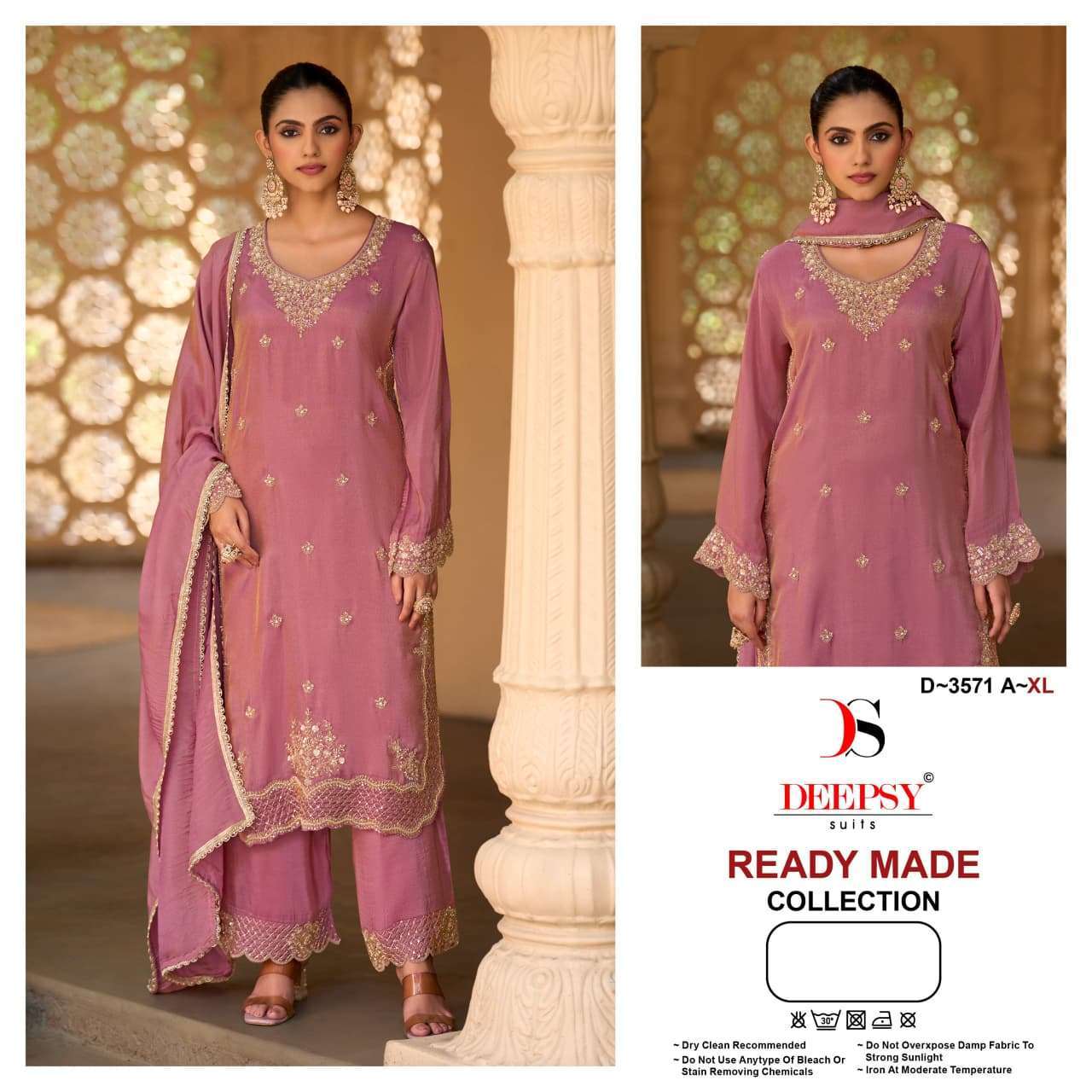 Deepsy Suit 3571 Viscose Tissue With Beads Work Readymade Wholesale Catalogue