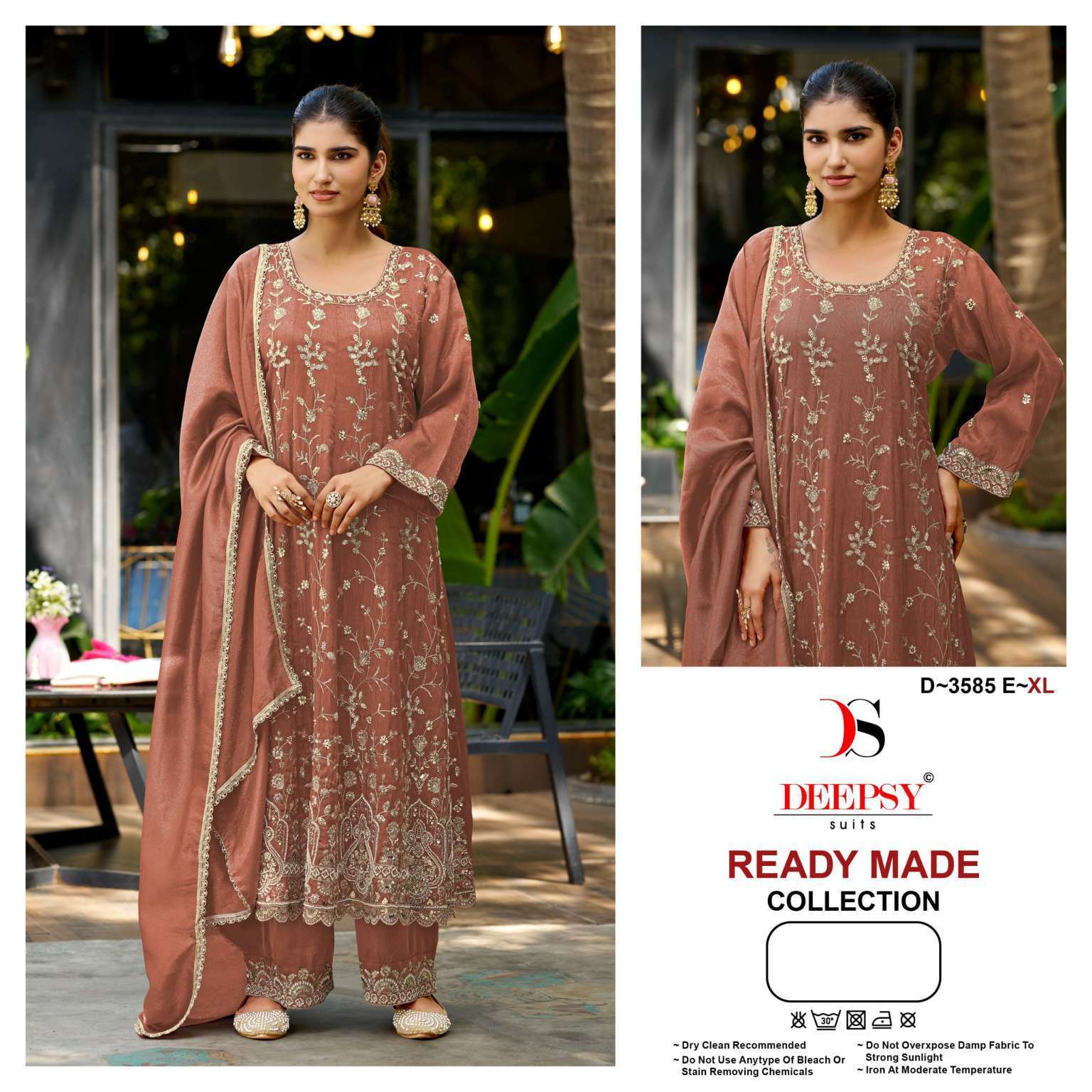 Deepsy Suit 3585 Viscose Tissue Heavy Work Readymade Suit Wholesale Price Supplier