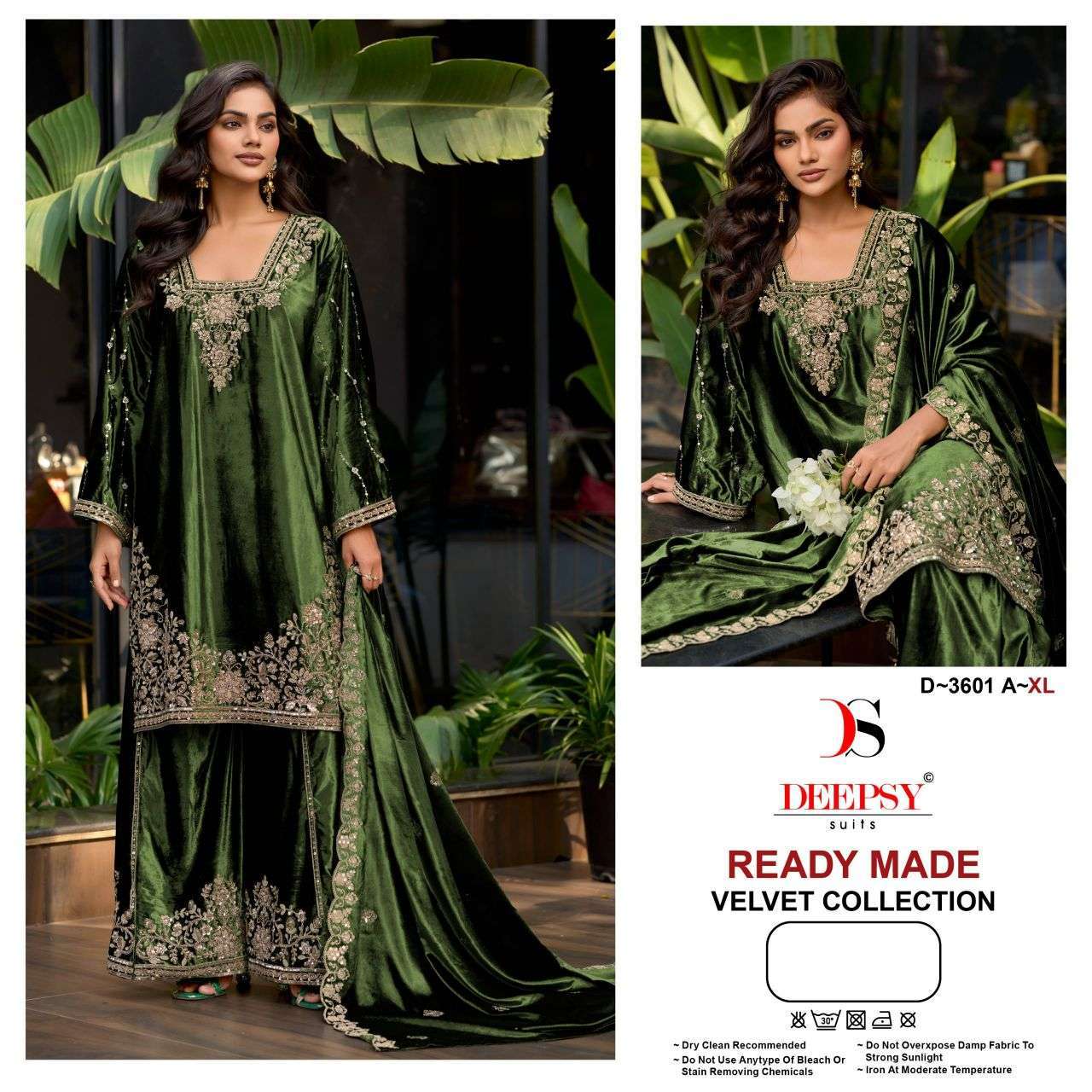 Deepsy suit 3601 velvet beads work readymade suit wholesale price Dealer