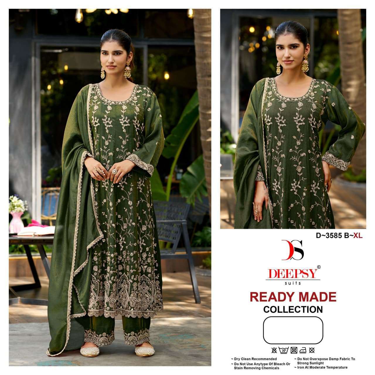 Deepsy Suits 3585 Viscose Tissue Silk Ready To Wear Anarkali Wholesale Catalogue