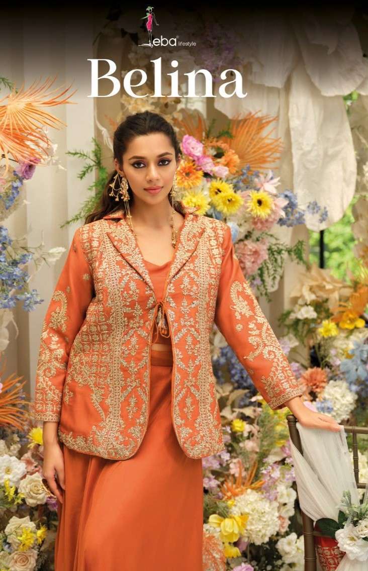 Eba Lifestyle Belina Party Wear Lehenga Style 3 Piece Sets Wholesale Catalogue