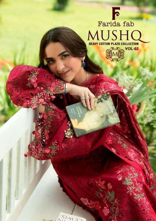 Farida Fab Mushq Vol-2 Wholesale Cotton Pakistani Suit Catalogue