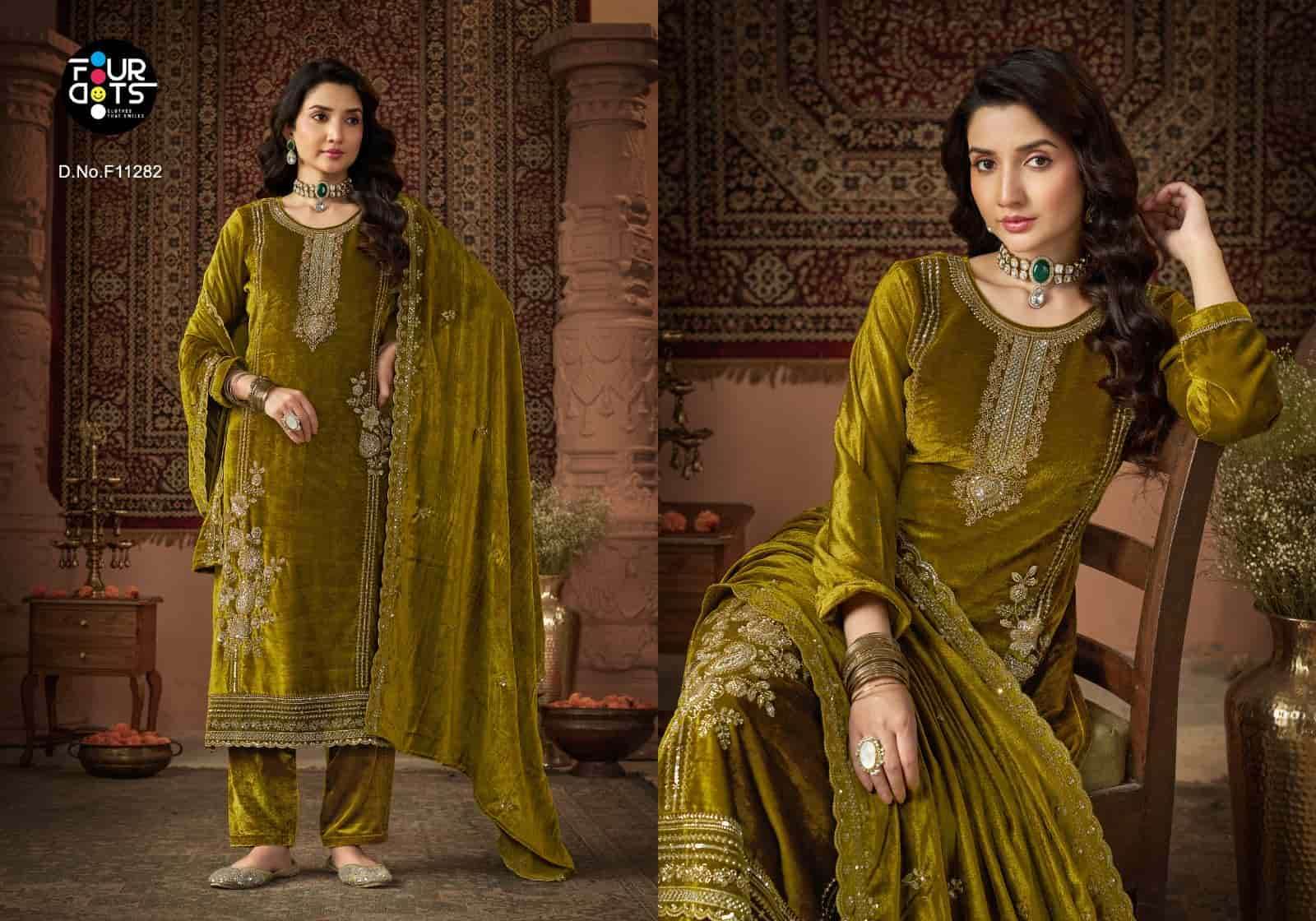 Fourdots Albeli Latest Designer Velvet Suit Exporters Best rate dealer