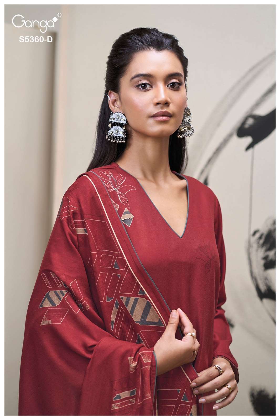 Ganga Berylia 5360 Premium Wool Pashmina Winter Wear Wholesale Catalogue