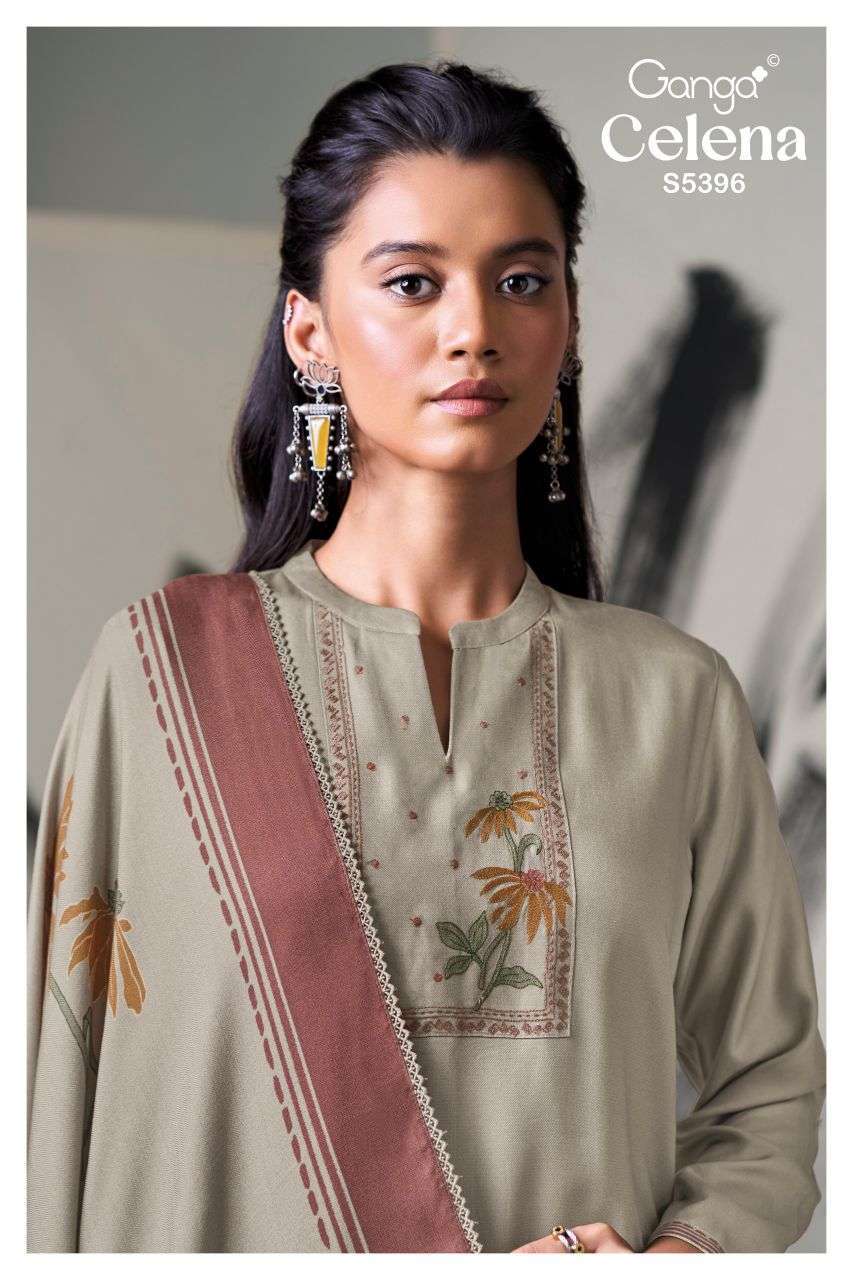 Ganga Celena 5396 Winter Wear Wool Pashmina Salwar Kameez