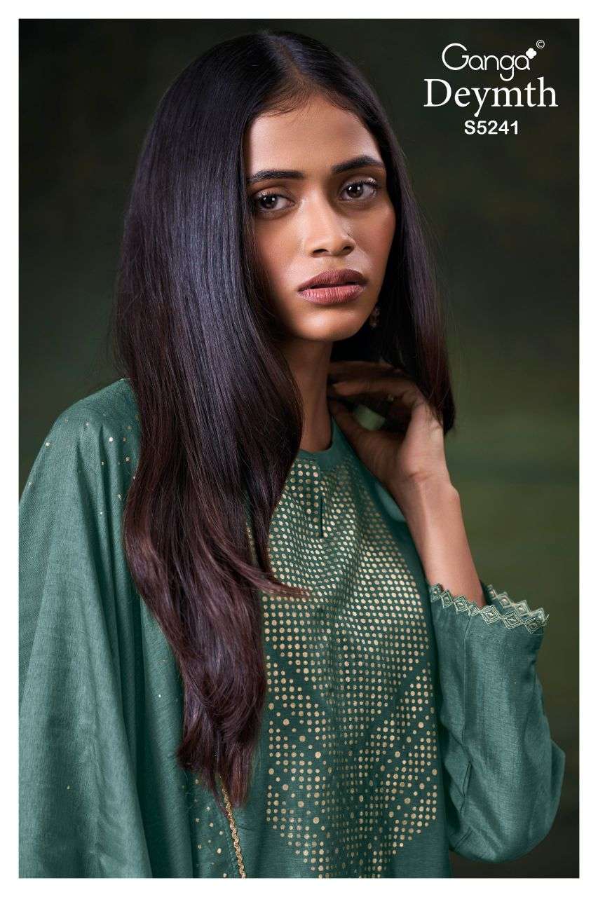 Ganga Deymth 5241 Bemberg Silk Embroidered Salwar Kameez Wholesale Catalogue