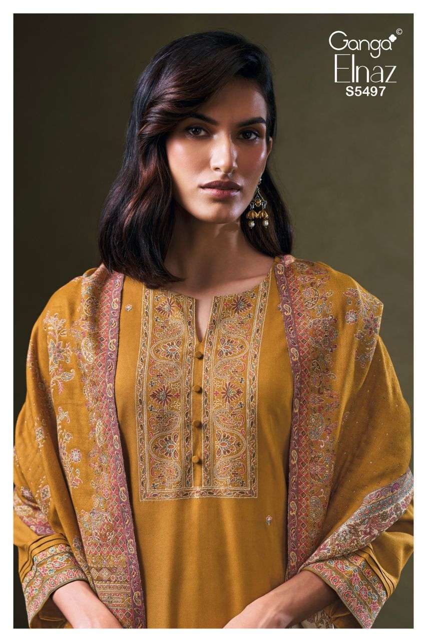 Ganga Elnaz 5497 Winter Wear Pashmina Salwar Kameez Wholesale Price Dealer