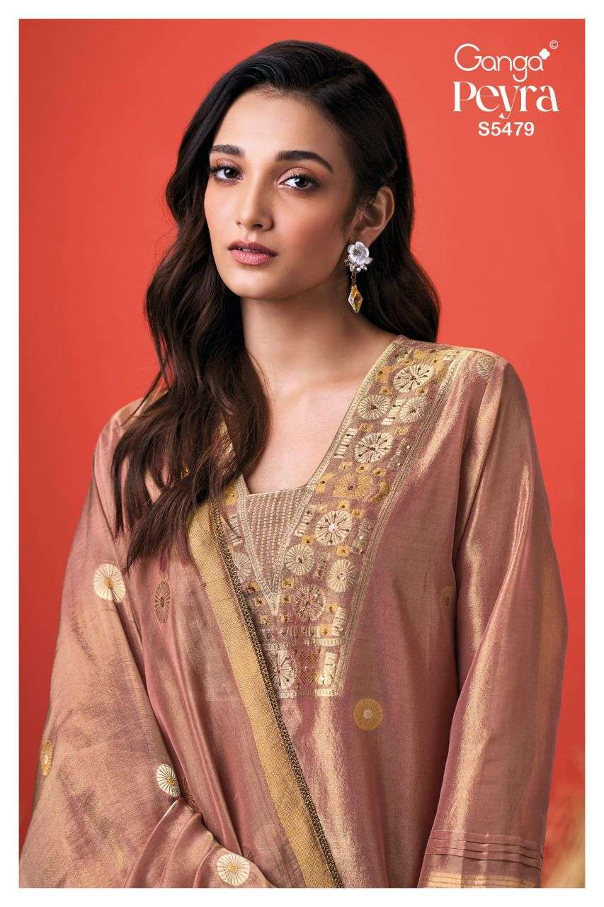 ganga peyra 5479 kanjivaram silk jacquard salwar kameez wholesale price Exporters