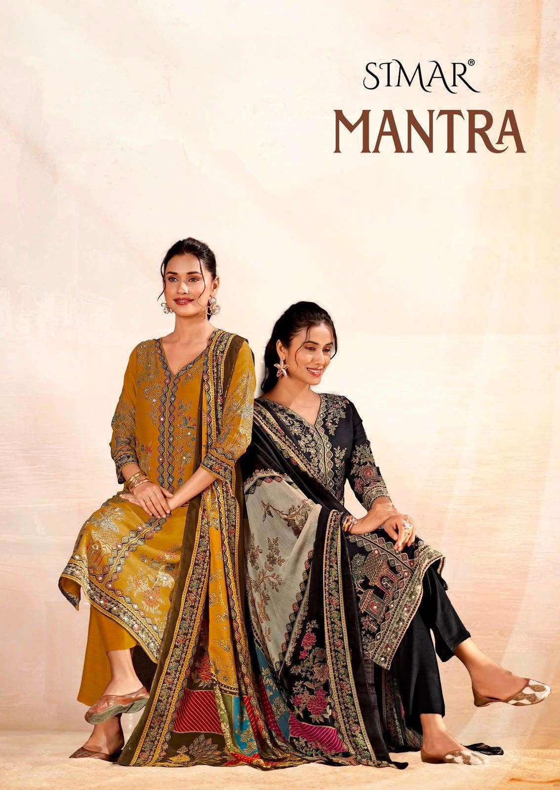 Glossy simar mantra winter wear ladies salwar suit catalog