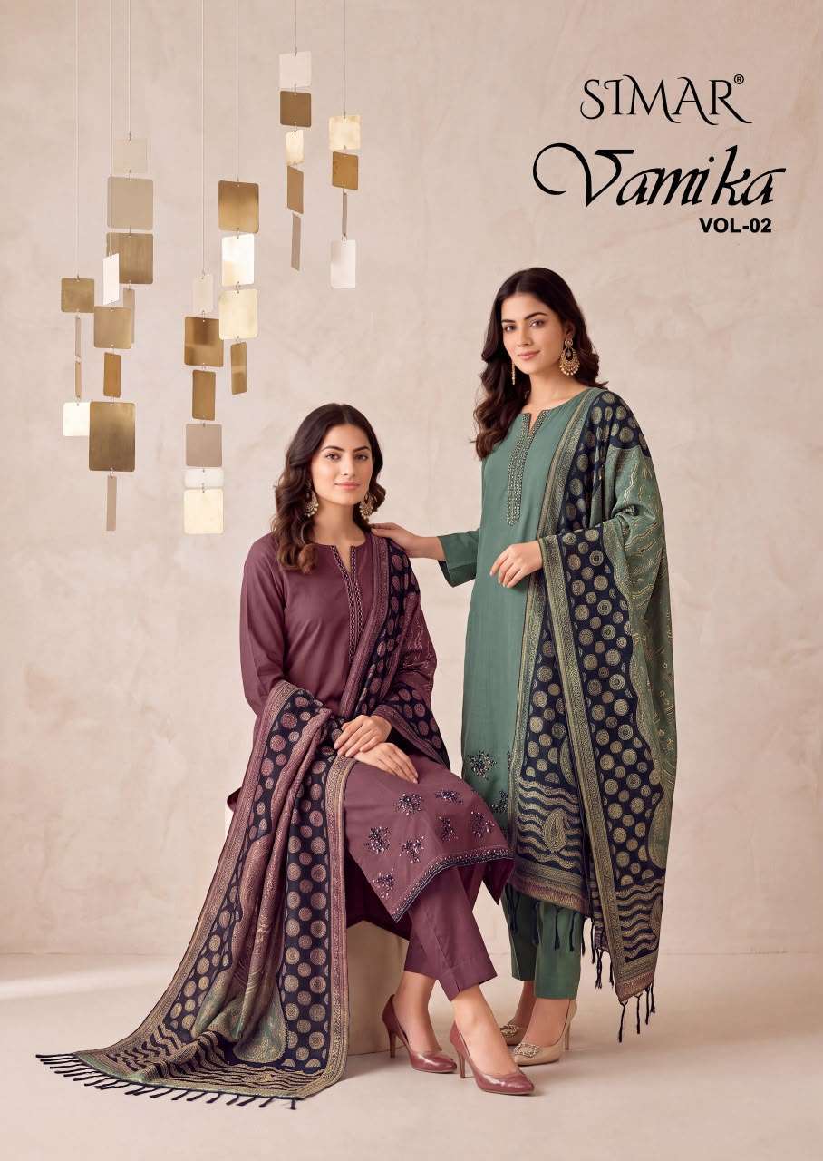 Glossy Simar Vamika Vol 2 Exclusive Pashmina Salwar suit exporters best rate