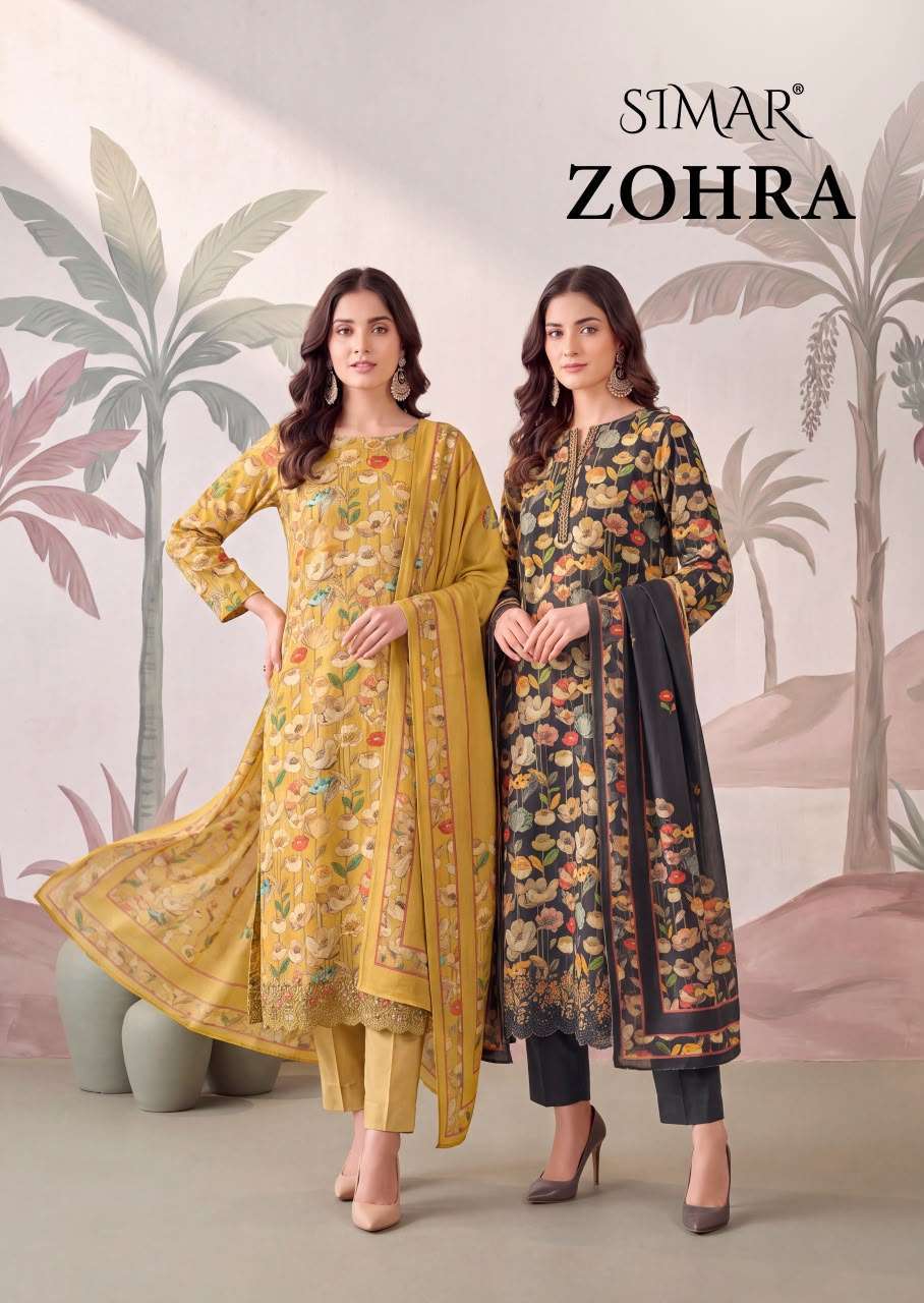 Glossy Simar Zohra Fancy Wear Winter Suits Catalog Exporters In Surat
