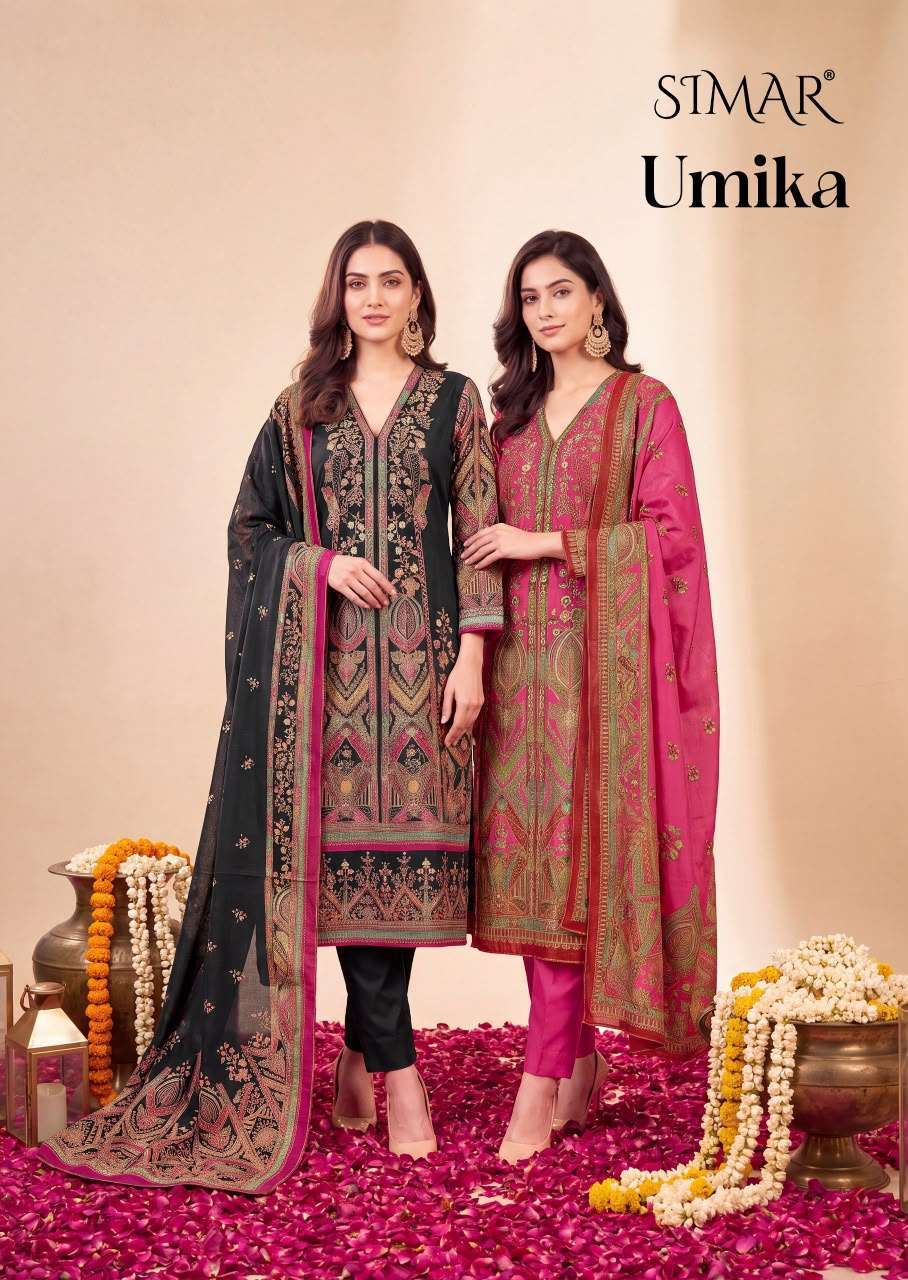 Glossy Umika Viscose Jacquard Digital Printed Salwar Kameez Wholesale Price Exporters