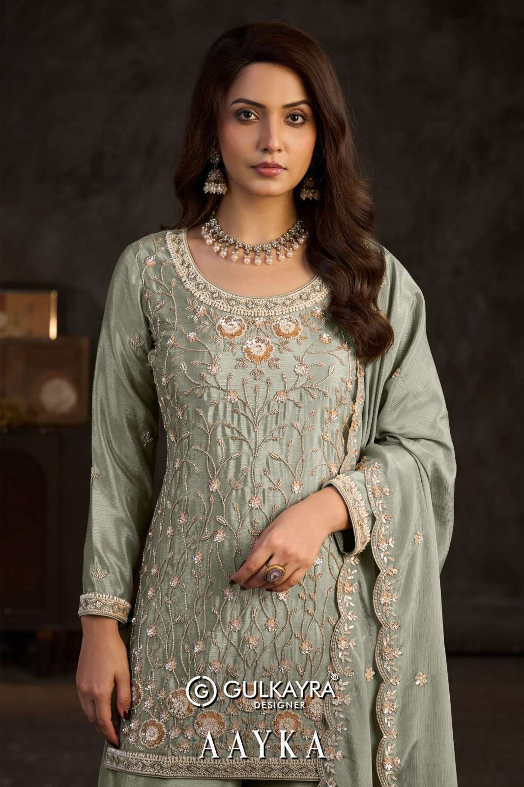 Gulkayra Designer Aayka Chinon Party Wear Readymade Catalogue