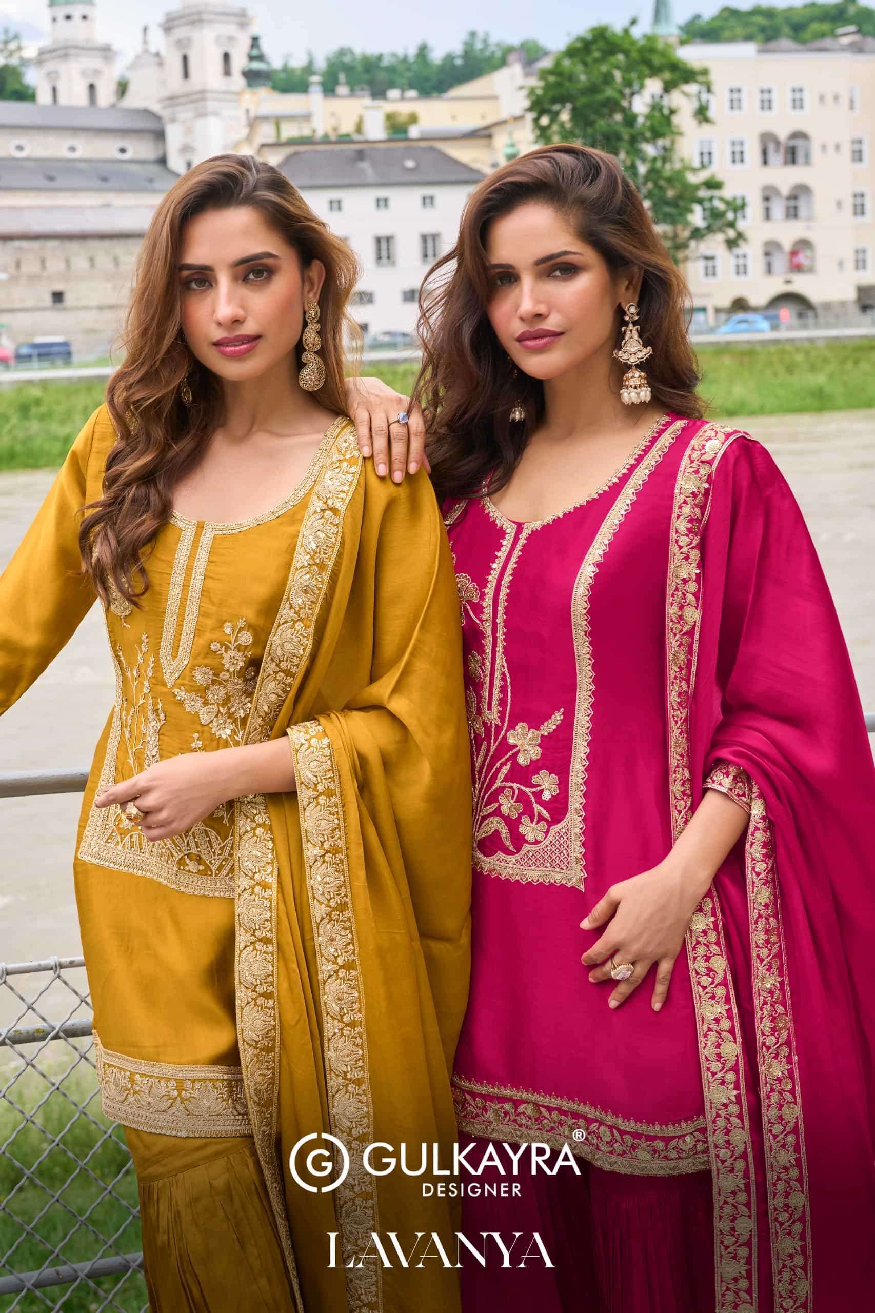 Gulkayra Lavanya 7639 To 7642 Designer Gharara Sharara Dress Wholesale Catalogue