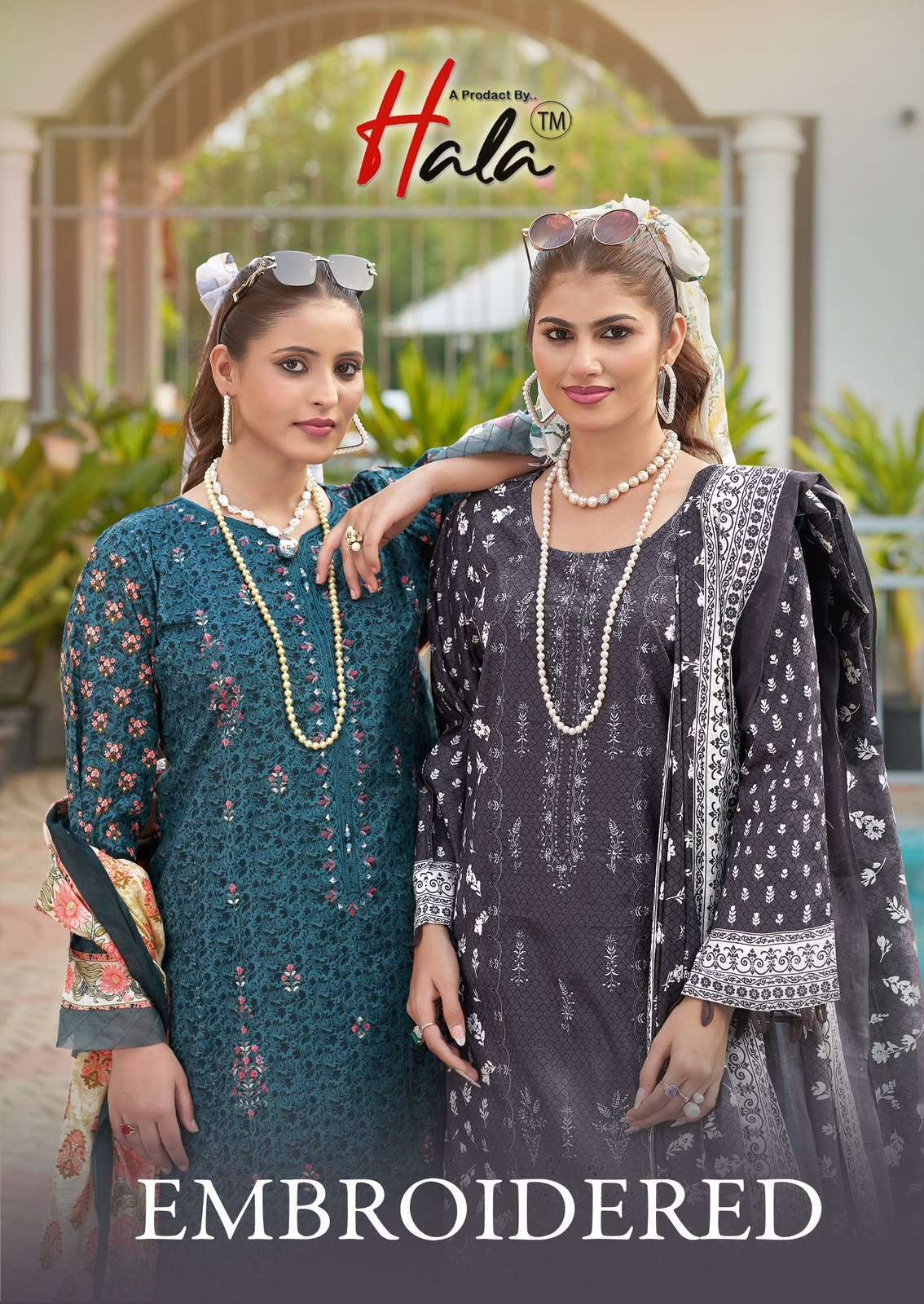 Hala Embroidered Self Embroidered Lawn Wholesale Catalogue